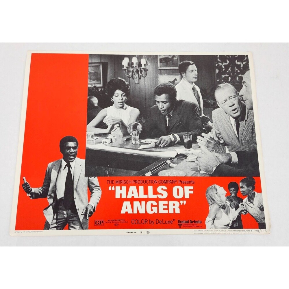 Halls of Anger 1970 Lobby Card Movie Poster Calvin Lockhart Jeff Bridges Drama